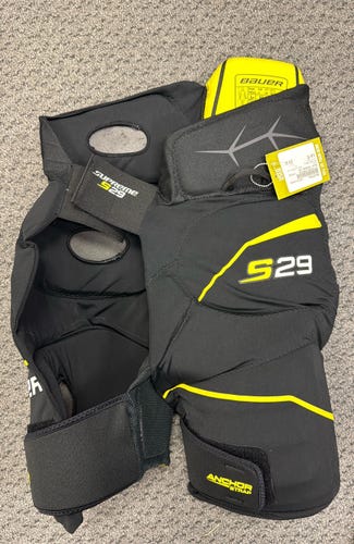 Bauer Supreme S29 Used Medium Black Junior Ice Hockey Pants JR girdle