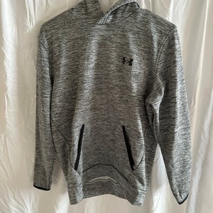 Under Armour Mens Small Loose Fit Cold Gear Sweatshirt Gray