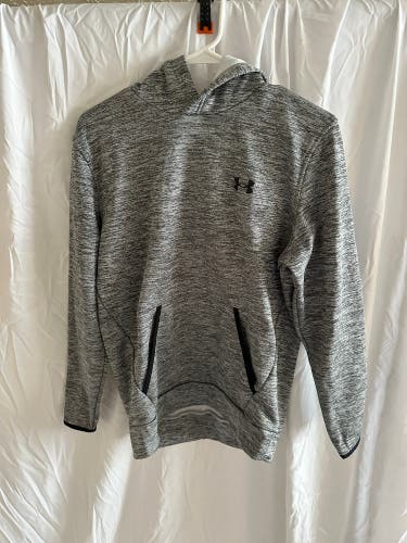 Under Armour Mens Small Loose Fit Cold Gear Sweatshirt Gray