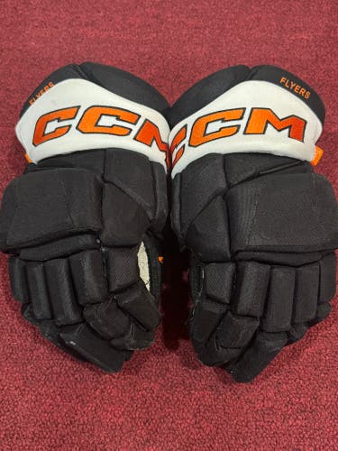 Philadelphia Flyers CCM HGPJSPP Gloves 14" Pro Stock Item#FL57