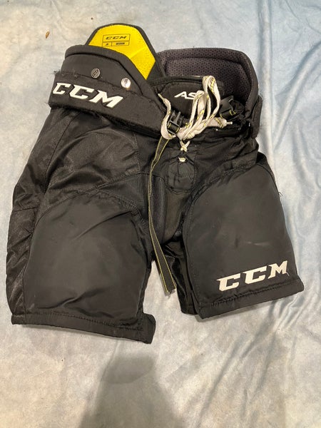 Black Junior Medium CCM Super Tacks AS1 Hockey Pants (Used)