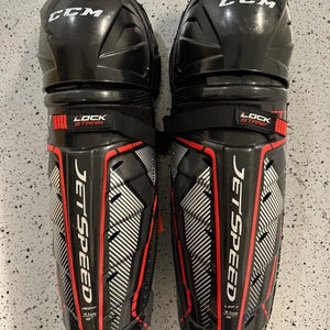 Senior CCM JetSpeed FT1 16" Shin Pads (New)