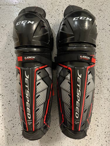 Senior CCM JetSpeed FT1 16" Shin Pads (New)
