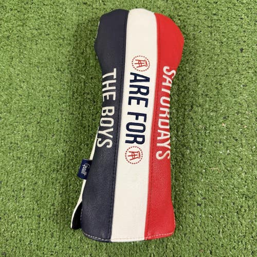 Barstool Sports Saturdays Are For The Boys Wood Headcover Cover Blue Red White