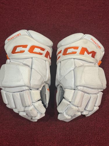 Lehigh Valley Phantoms CCM HGPJSPP Gloves 15" Pro Stock Item#WO15N