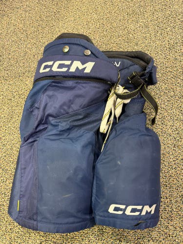 Blue Junior Medium CCM Tacks AS-V Hockey Pants (Used)