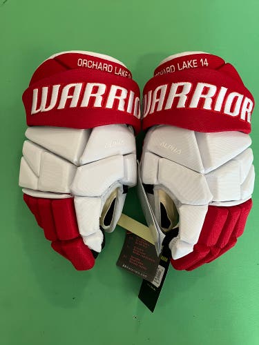 White Senior Warrior Alpha Pro Gloves 13" (New)