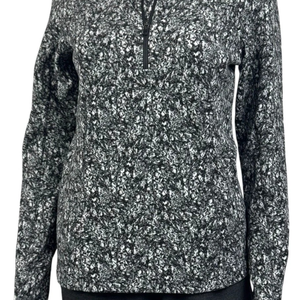 Spyder Active Womens Small Fleece Quarter Zip Printed Pullover