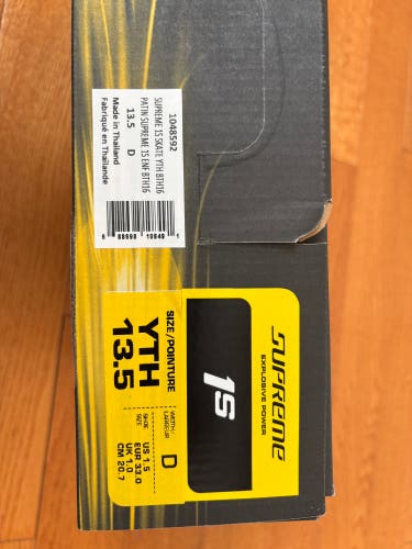 Bauer Supreme 1S Hockey Skates Youth 13.5D (Used)