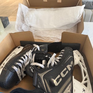 CCM Tacks XF Pro Senior Hockey Skates 7.5D – STEP Blacksteel + Extra CCM XS Steel & Case