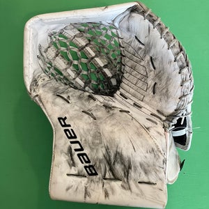 White Senior Bauer Supreme Shadow Goalie Glove (Used)