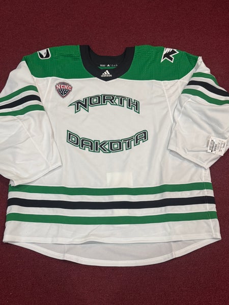 University of North Dakota White Goalie Cut 60G  Adidas Jersey (New)Item#60GCW