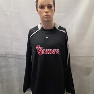 Team Issued St. Johns Red Storm Nike Pullover Crewneck L NCAA