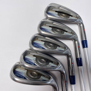 Ping G LE Iron Set 8-PW+GW+SW Red Dot 1* Flat ULT230 Ladies Graphite Womens RH