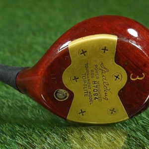 VINTAGE SPALDING PERSIMMON WOOD TOP-FLITE H7094 3 WOOD TRUE TEMPER DYNAMIC RH