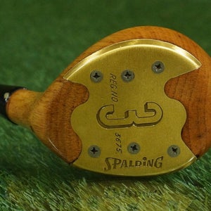 VINTAGE SPALDING PERSIMMON WOOD REG NO. 3675 3 WOOD STEEL POWER SHAFT RH