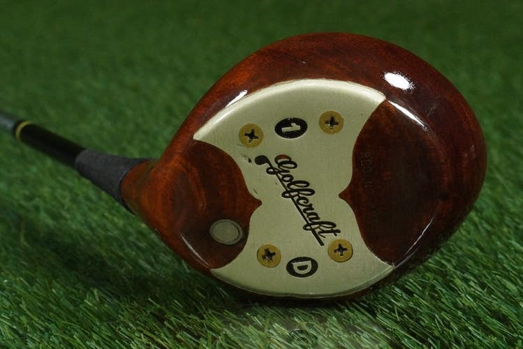 VINTAGE GOLFCRAFT PERSIMMON WOOD RALPH GULDAHL PERSONAL DRIVER STEEL SHAFT RH