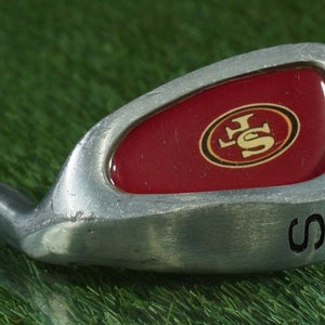 SAN FRANCISCO 49ERS SAND WEDGE "S" NFL FOOTBALL GOLF CLUB STEEL SHAFT RH ~ LOOK!