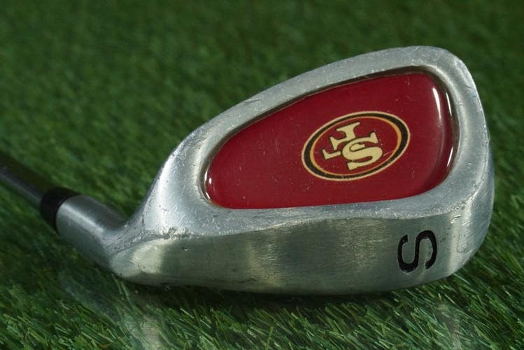 SAN FRANCISCO 49ERS SAND WEDGE "S" NFL FOOTBALL GOLF CLUB STEEL SHAFT RH ~ LOOK!