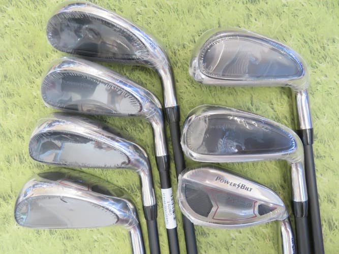 NEW * Powerbilt EX-550 * 4-8+PW+SW Irons Graphite REGULAR