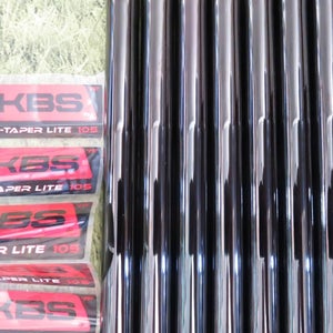 KBS $ MONEY TAPER LITE 105 PVD X-STIFF 8 Iron Shafts * 355 UNCUT 5-9 + 3 WEDGE