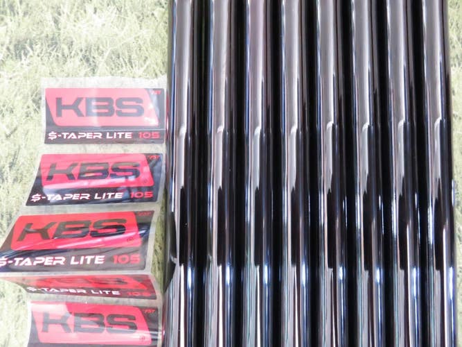 KBS $ MONEY TAPER LITE 105 PVD X-STIFF 8 Iron Shafts * 355 UNCUT 5-9 + 3 WEDGE