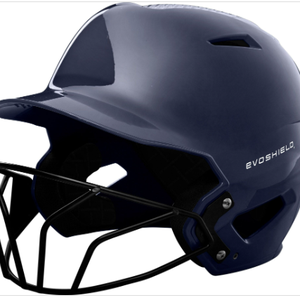 Evoshield XVT Luxe Fitted Softball Batting Helmet w/Mask Blue Navy  Size Large