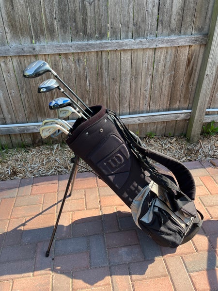 Men's Complete Right Handed Golf Club Set with Stand Bag