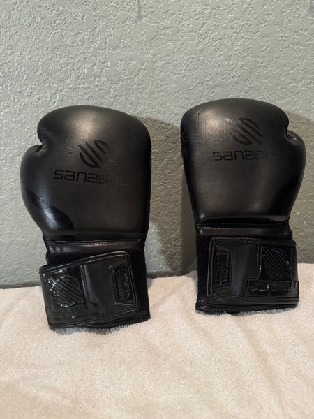 SANABUL Black 12oz Boxing Gloves