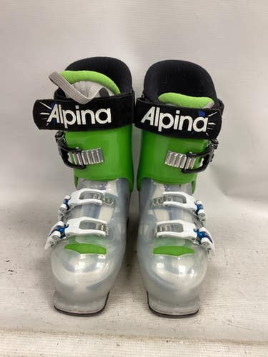 Used Alpina LOOP Boys DH Ski Boot Green 245 MP - M06.5 - W07.5 11851-S000038781