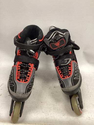Used K2 MOTO JR Junior Rec Fitness Skates Black Adjustable 11851-S000038768