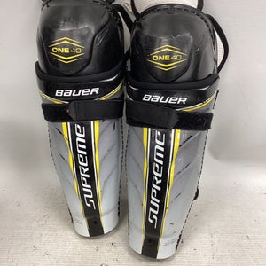 Used Bauer SUPREME ONE40 Junior Shin Guards Black 11" 11851-S000038755
