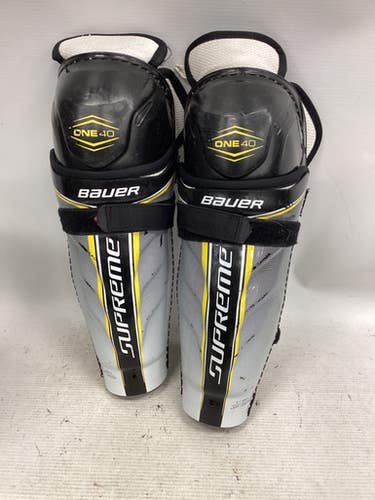 Used Bauer SUPREME ONE40 Junior Shin Guards Black 11" 11851-S000038755