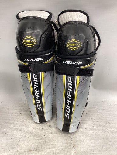 Used Bauer SUPREME ONE40 Junior Shin Guards Black 11" 11851-S000038755