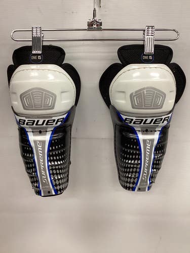 Used Bauer SUPREME Youth Shin Guards Black 8" 11851-S000038752
