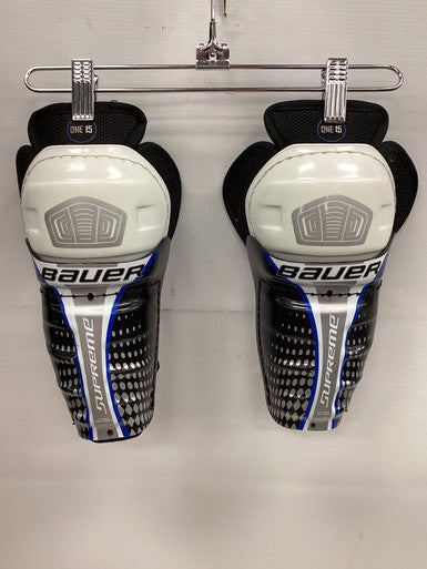 Used Bauer SUPREME Youth Shin Guards Black 8" 11851-S000038752