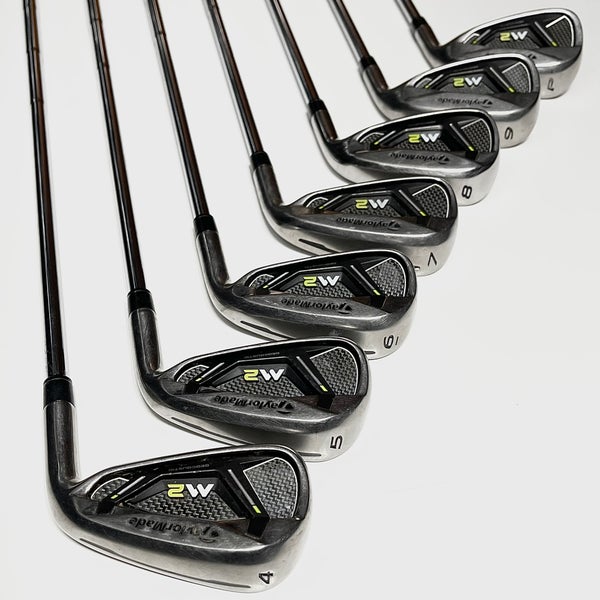 Taylormade M2 Iron Set 4-9, PW Right Handed Stiff Flex Steel Shafts