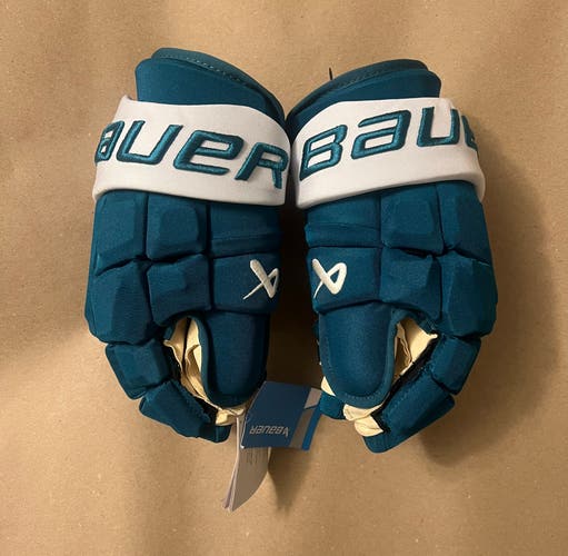 San Jose Sharks Bauer Supreme Mach Gloves 14" STURM NWT