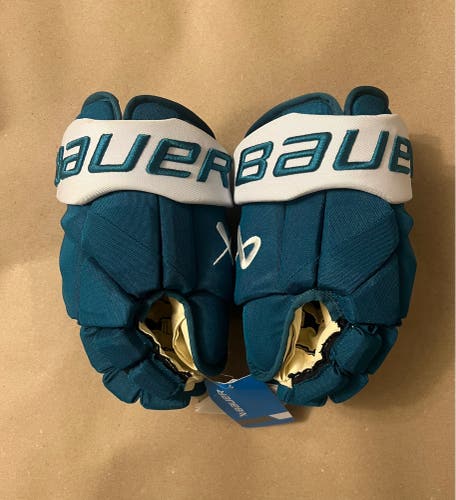 San Jose Sharks Bauer Vapor Hyperlite Gloves 14" DUCLAIR NWT