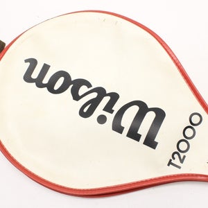 VINTAGE WILSON "T2000" SINGLE ZIPPERED TENNIS RACQUET COVER WITHOUT STRAP