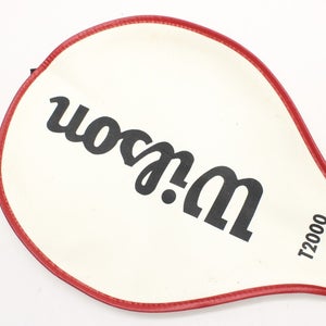VINTAGE WILSON "T2000" SINGLE ZIPPERED TENNIS RACQUET COVER WITHOUT STRAP