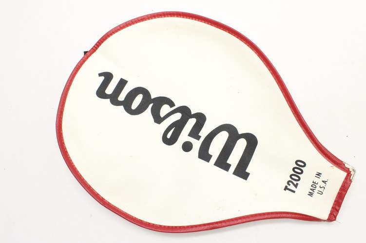 VINTAGE WILSON "T2000" SINGLE ZIPPERED TENNIS RACQUET COVER WITHOUT STRAP