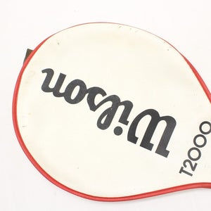 VINTAGE WILSON "T2000" SINGLE ZIPPERED TENNIS RACQUET COVER WITHOUT STRAP