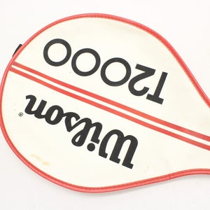 VINTAGE WILSON "T2000" SINGLE ZIPPERED TENNIS RACQUET COVER WITHOUT STRAP