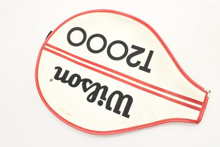 VINTAGE WILSON "T2000" SINGLE ZIPPERED TENNIS RACQUET COVER WITHOUT STRAP