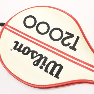 VINTAGE WILSON "T2000" SINGLE ZIPPERED TENNIS RACQUET COVER WITHOUT STRAP