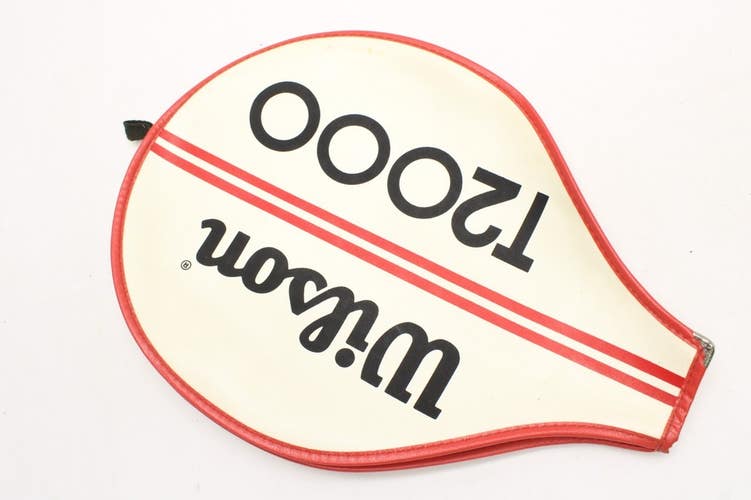 VINTAGE WILSON "T2000" SINGLE ZIPPERED TENNIS RACQUET COVER WITHOUT STRAP