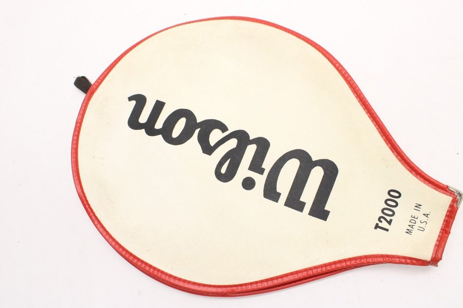 VINTAGE WILSON "T2000" SINGLE ZIPPERED TENNIS RACQUET COVER WITHOUT STRAP