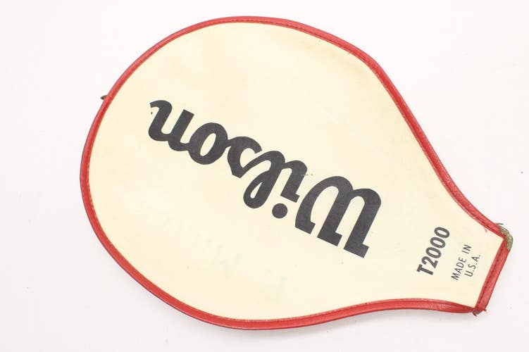VINTAGE WILSON "T2000" SINGLE ZIPPERED TENNIS RACQUET COVER WITHOUT STRAP