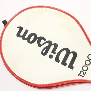 VINTAGE WILSON "T2000" SINGLE ZIPPERED TENNIS RACQUET COVER WITHOUT STRAP